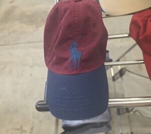 Polo by Ralph Lauren Two-Tone Burgundy and Navy Baseball Cap